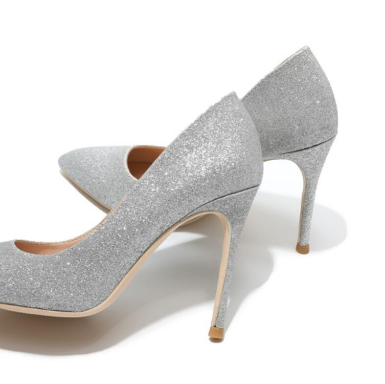 Small hot sale glitter heels