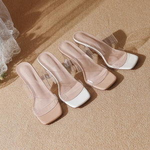 Clear Heeled Summer Sandals For Small Feet ES90