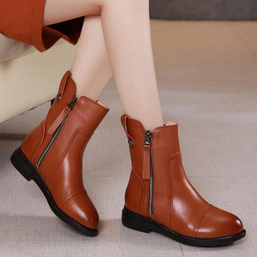 Leather Boots For Small Feet Ladies BS388