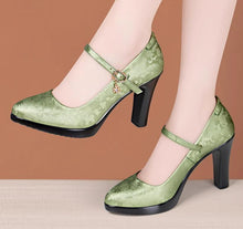 Petite Chunky Heel Mary Jane Pump Shoes TS124