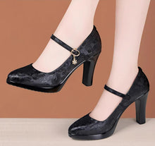 Petite Chunky Heel Mary Jane Pump Shoes TS124