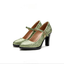 Petite Chunky Heel Mary Jane Pump Shoes TS124