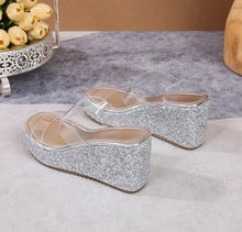 Petite Clear Strap Wedge Heel Sandals TS287