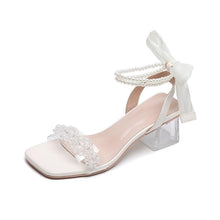 Petite Feet Pearl Ankle Strap Block Heel Sandals MS561