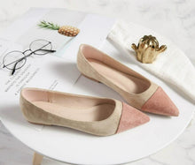 Petite Flat Heel Suede Shoes With Toe Cap MS322