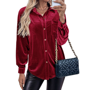 Petite Long Sleeved Shirts For Women PCD56