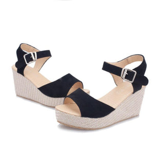 Petite Open Toe Wedge Heel Sandals ES88