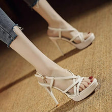 Petite Platform High Heel Strap Patent Shoes TS216