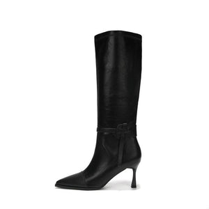 Petite Pointed Toe High Heel Calf Boots TS147