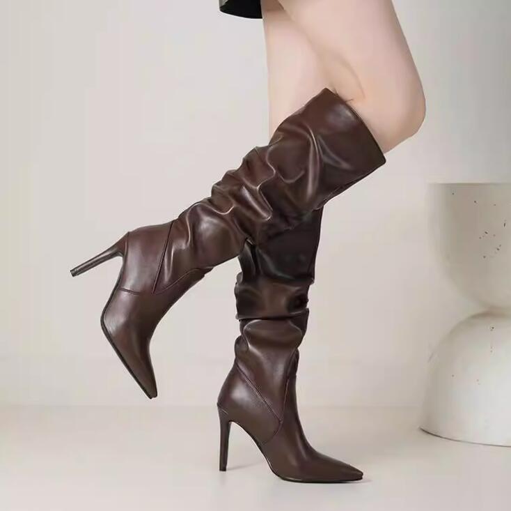 Petite Size 3 Pointy Toe Mid Calf Boots TS76