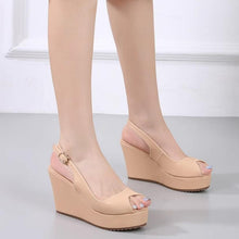 Petite Size Peep Wedge Heel Shoes TS251