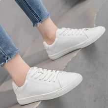 Petite White Casual Lace Up Shoes TS188