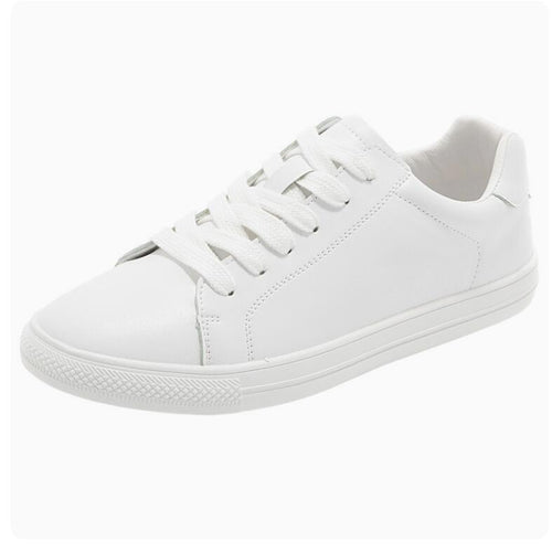 Petite White Casual Lace Up Shoes TS188