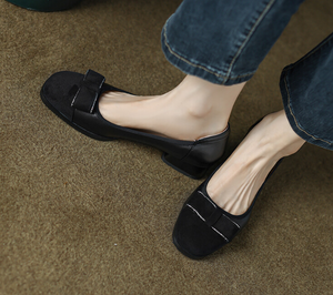 Small Feet  Low Block Heel with Bow TS196