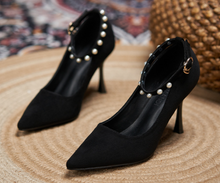 Small Size Pearl Ankle Strap Heels For Petite Feet TS170