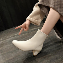 Small Feet Chunky Mid Heel Short Boots TS148