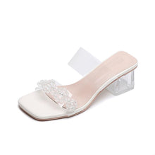 Small Feet Clear Strap Square Toe Sandals MS559