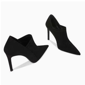 Small Feet Heeled Suede Ankle Booties TS242