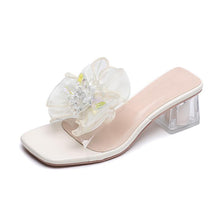 Small Feet Ladies Clear Sandals With Floral Bow MS565