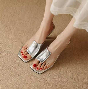 Small Feet Open Toe Clear Strap Heeled Shoes TS64