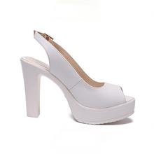 Small Feet Peep Chunky Heel Slingback Shoes TS320