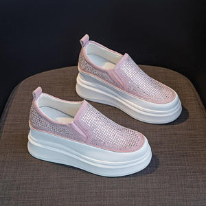 Small Feet Rhinestone Upper Thicksole Casual Shoes TS113