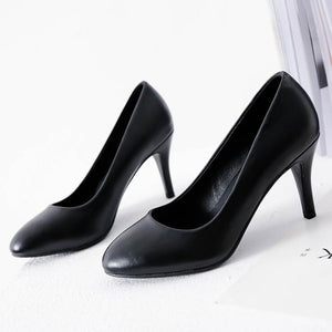 Small Feet Round Toe Black Pump Shoes MS261