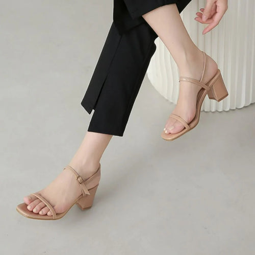 Small Size Nude Sandals US3 with 6cm For Sale