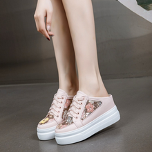 Small Size Lace Up Glitter Slip On Casual Shoes MS530