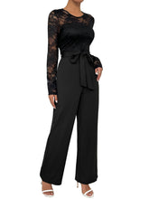 Women's Lace Zipper Solid Color Jumpsuit PCD63