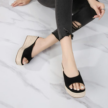 Women's Open Toe Slip On Wedge Sandals TS285