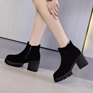 Women's Petite Feet Suede Leather Ankle Boots TS227