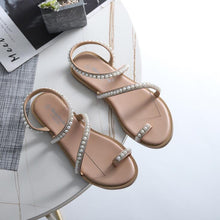 Women's Petite Pearl Strappy Flat Sandals TS134