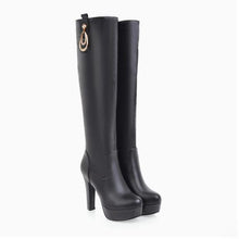 Women's Petite Size Platform Knee High Boots TS209