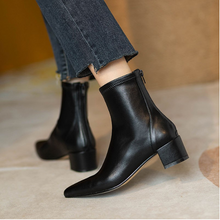 Women's Petite Size Pointed Ankle Boots TS222