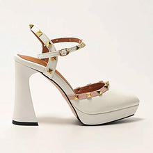 Women's Platform Closed Stud Strap High Heel TS271