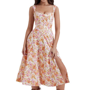 Women's Printed Straps Dress PCD48