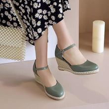 Women's Small Feet Ankle Strap Wedge Shoes MS113