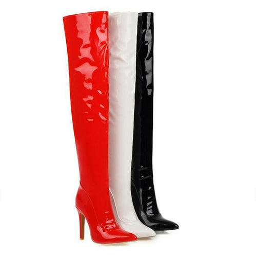 High Heel Over Knee Patent Boots GS233