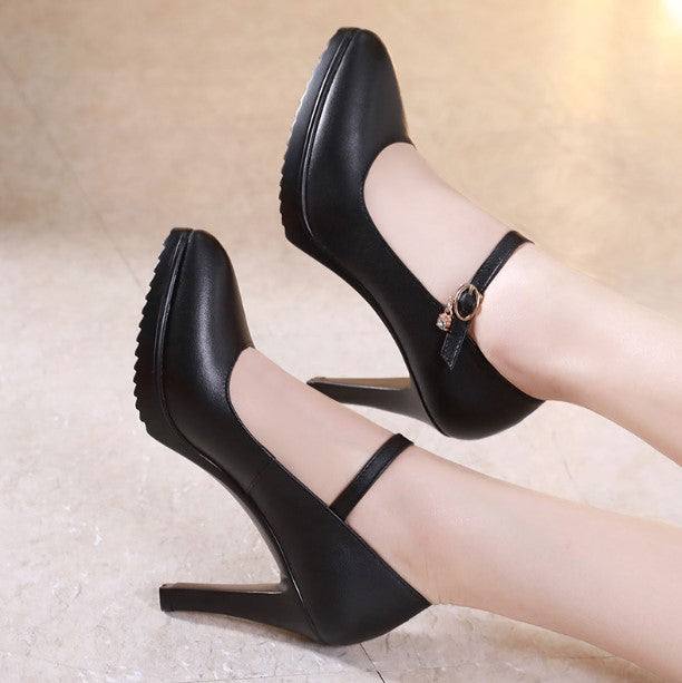 Women's Small Size Chunky High Heel Platform Dress Sandals AS263 -  AstarShoes