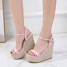 Petite Patent Platform High Heel Wedge Shoes ES15