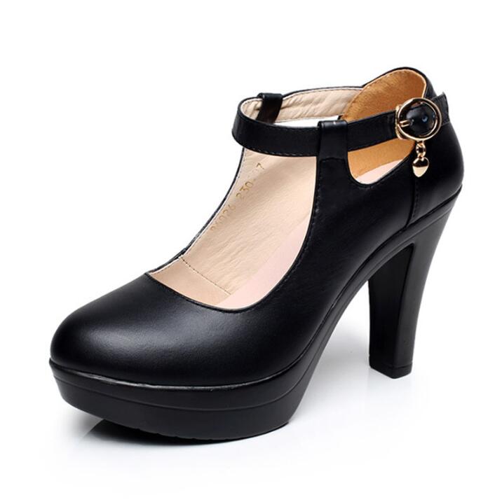 Petite Platform Ankle Strap Heels GS257 - AstarShoes