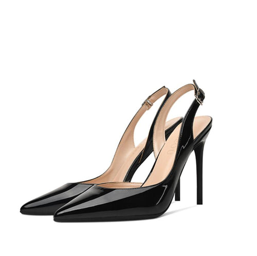 Petite Side Empty Slingback Pointed Heels ES56