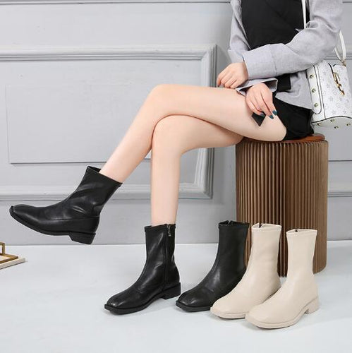 Petite Square Toe Short Boots GS227