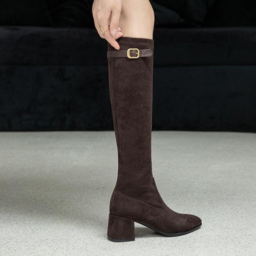 Petite Suede Under Knee Boots GS289