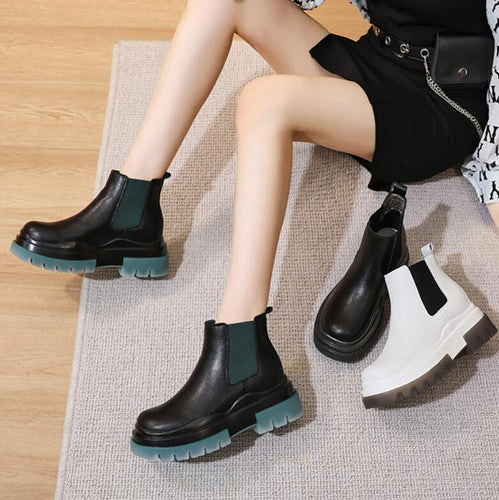 Petite Thicksole Platform Ankle Boots GS229