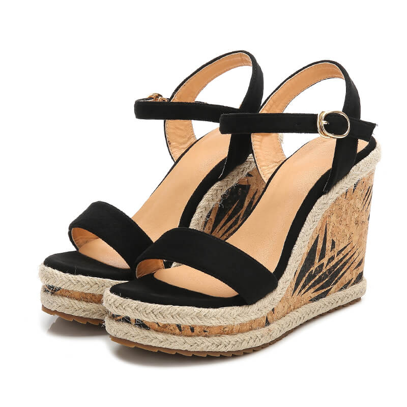 Small Size Wedge Heel Ankle Strap Sandals Tracy - AstarShoes