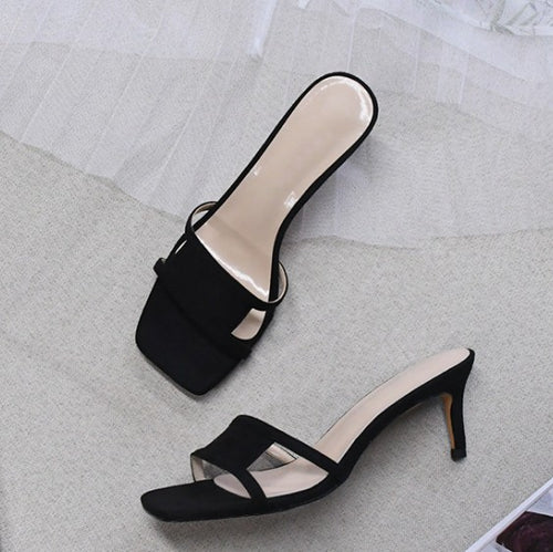 Small Feet Suede Open Toe Heels DS133