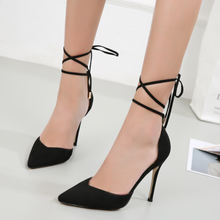 Small Pointy Ankle Strap Heeled Shoes DS320