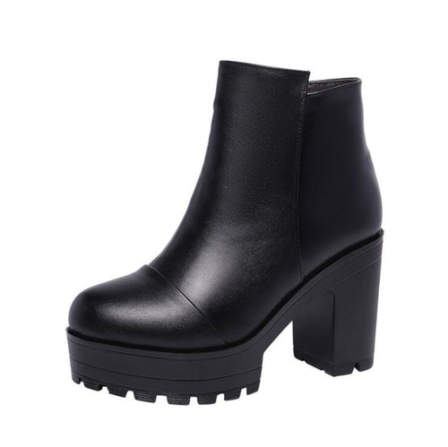 Small Size Chunky Heeled Boots AP32